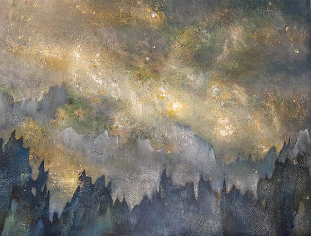 Nuit étoilée — Acrylique sur toile de Patrick Adam