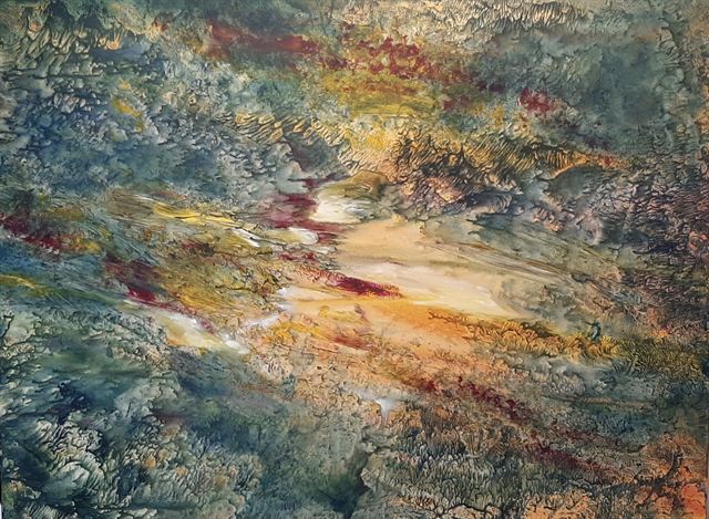 Pays de feu — Acrylique sur toile de Patrick Adam