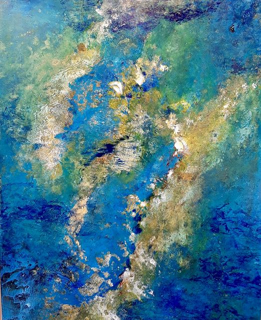 Turquoise — Acrylique sur toile de Patrick Adam
