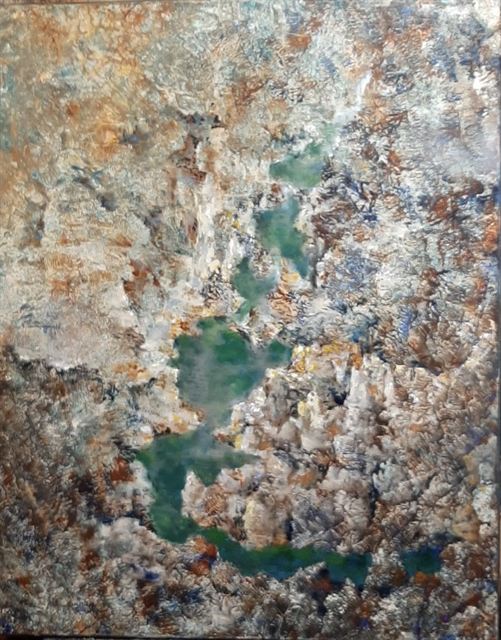 Eaux d"émeraude — Acrylique sur toile de Patrick Adam