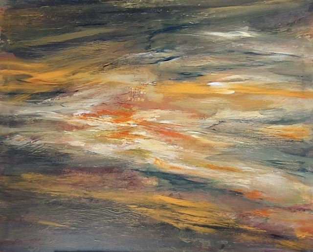 Eclats de feu — Acrylique sur toile de Patrick Adam