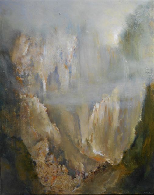 Le col des brumes — Acrylique sur toile de Patrick Adam