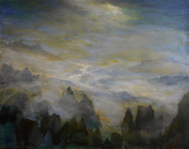 Romantique — Acrylique sur toile de Patrick Adam
