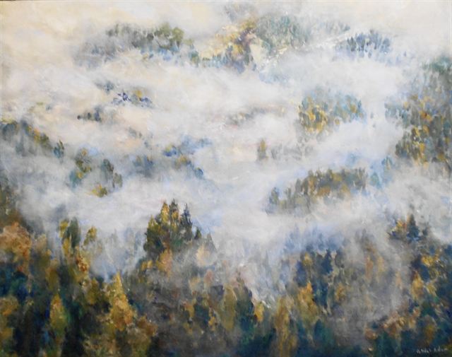 Dans les nuages — Acrylique sur toile de Patrick Adam