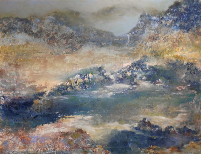 Grand paysage bleu — Acrylique sur toile de Patrick Adam