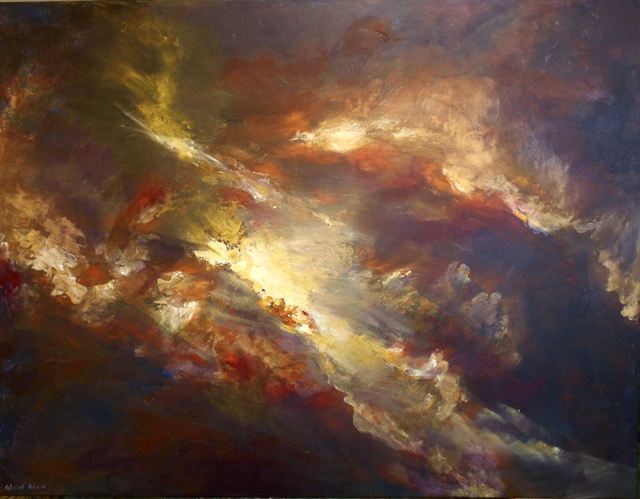 Feux nocturnes — Acrylique sur toile de Patrick Adam