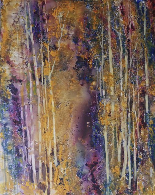 Saisons -Automne flamboyant — Acrylique sur toile de Patrick Adam