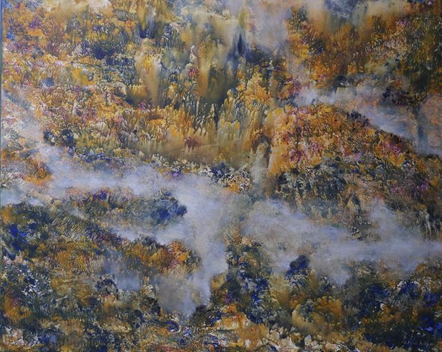 Forêts et brumes — Acrylique sur toile de Patrick Adam